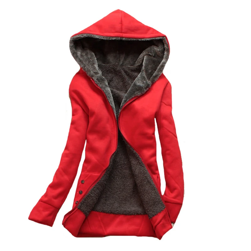 

NDUCJSI Female Warm Outwear Coats Women Winter Coat Autumn Zipper Slim Spring Fashion Red Black Casual S-4XL Thick Overcoats