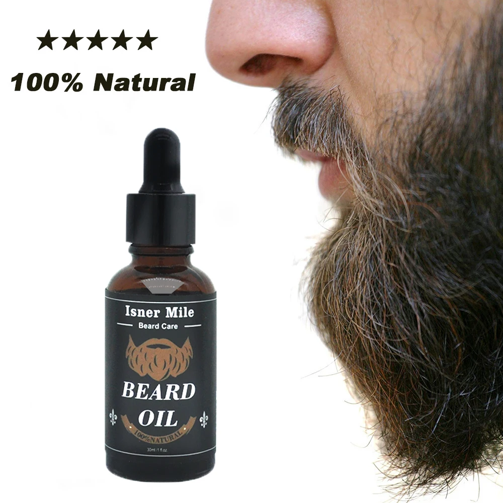 

ISNER MILE Natural Beard Growth Essential Oil Gentle Nourishing Care Moustache Oil Easy Smoothing Nutrition Moustache Care 30ml
