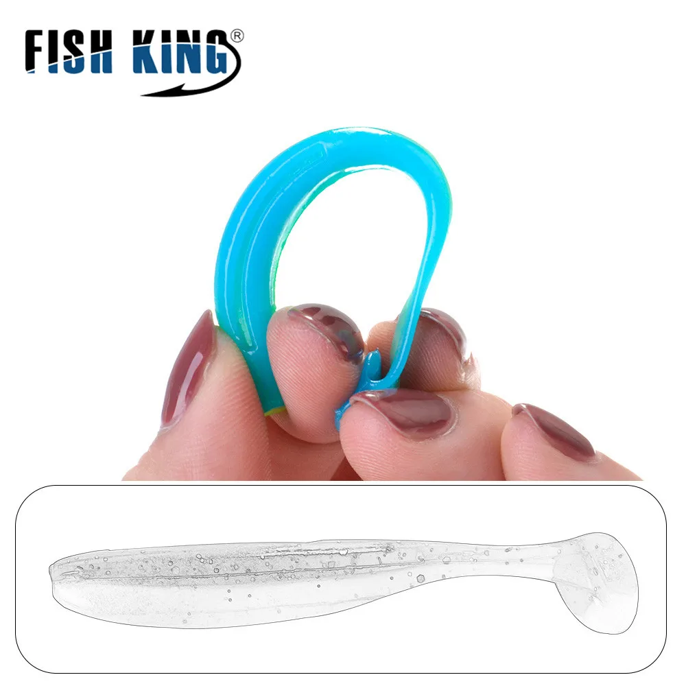 FISH KING приманка для рыбной ловли Мягкая приманки 75 мм 100 силиконовые двухцветные