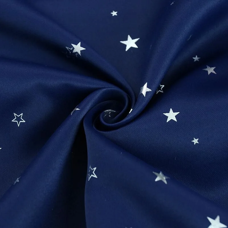 dark blue star cloth Темно-синие шторы со звездами для детской комнаты, прекрасные принтованные шторы для мальчиков, спальни, детской комнаты, шторы для окон 123& 30 - Цвет: dark blue star cloth