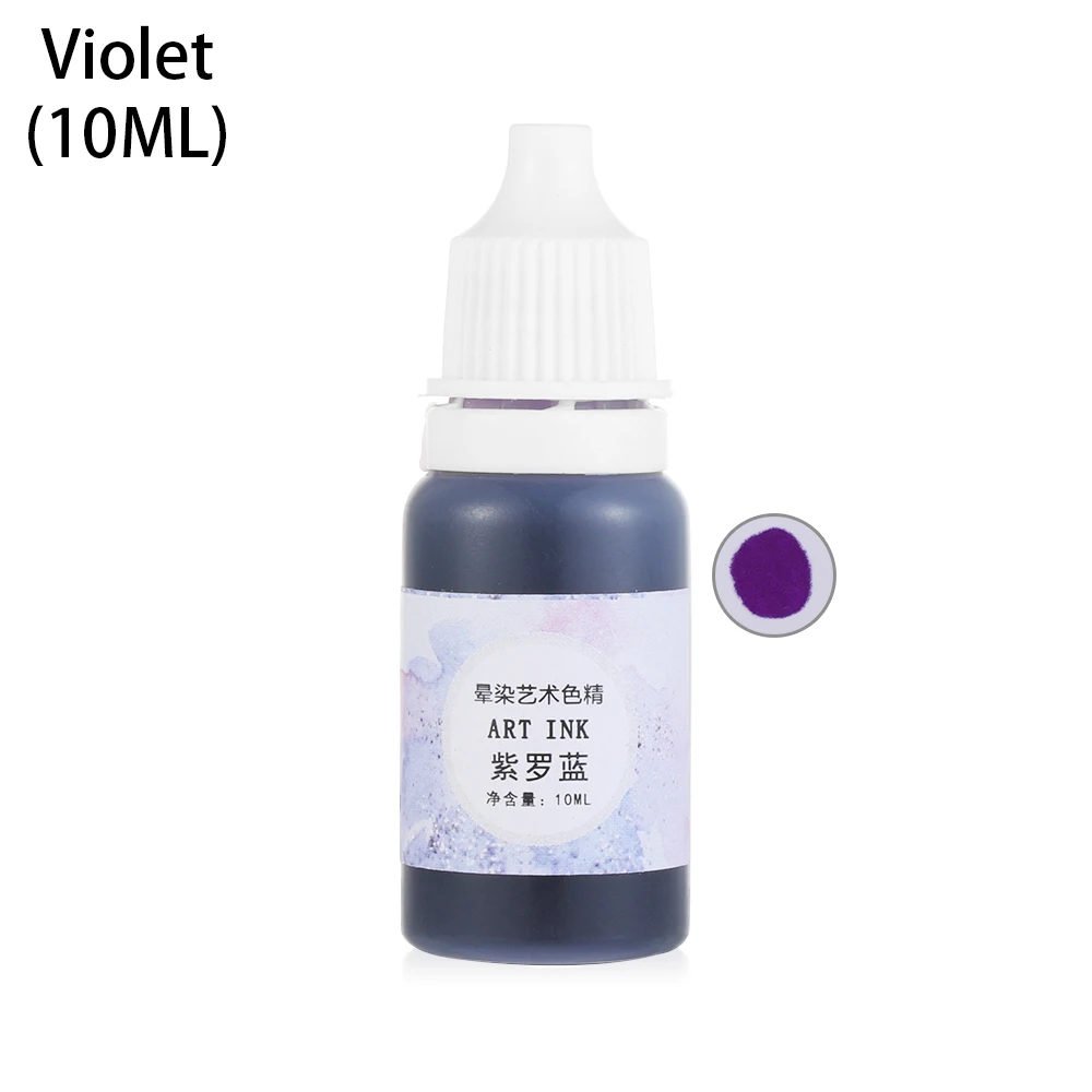 violet 10 мл Многоцветный Цветущий полимерный пигмент 3D жидкий ореол краситель Кристалл эпоксидные украшения изготовление окрашивающий краситель УФ искусство ремесла - Цвет: violet