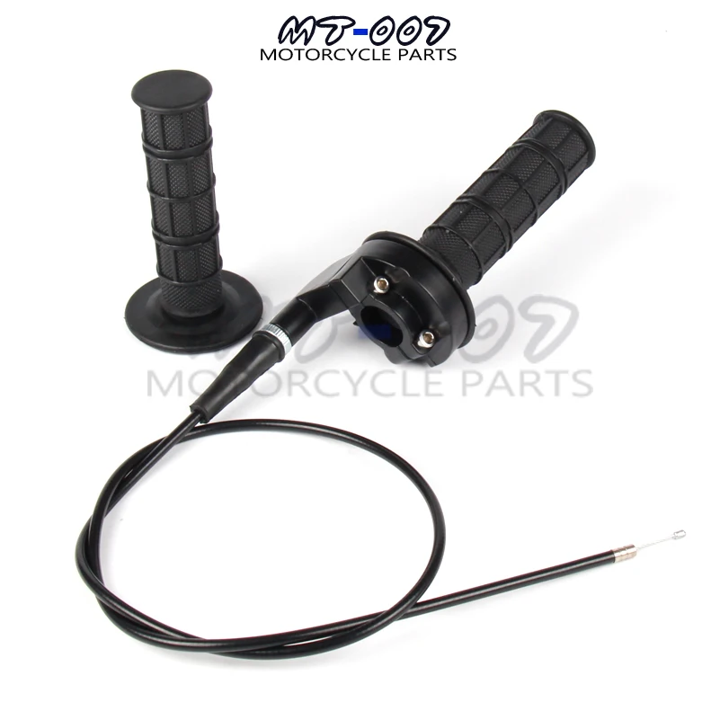4 colors Mayitr 1 Pair 7/8&quot Motorcycle Twist Throttle Hand Grip With Cable For ATV Quad Pit Dirt Bike 90 110 125CC Free shipping |