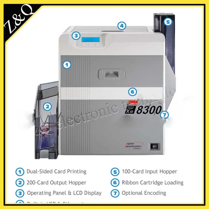 EDI XID8300 односторонняя установок id карты принтер с одного DIC10216 и один DIC10319