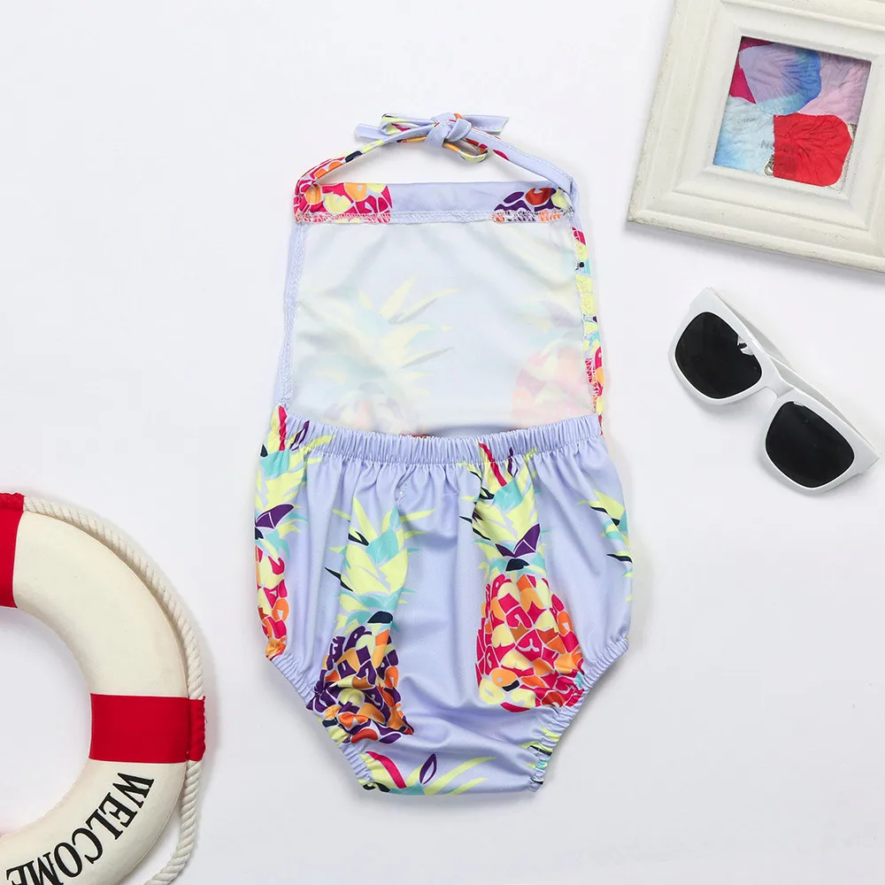 Girls Clothes Kid Baby Child Infant Girl Pineapple Swimwear Strap Swimsuit Bathing Beach Romper | Детская одежда и обувь