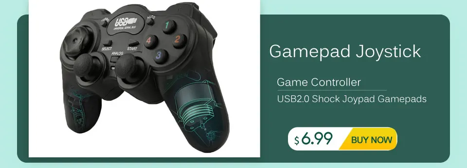 Проводной геймпад джойстик USB2.0 Shock Joypad геймпад игровой контроллер для ПК ноутбук компьютер Win7/8/10/XP/Vista