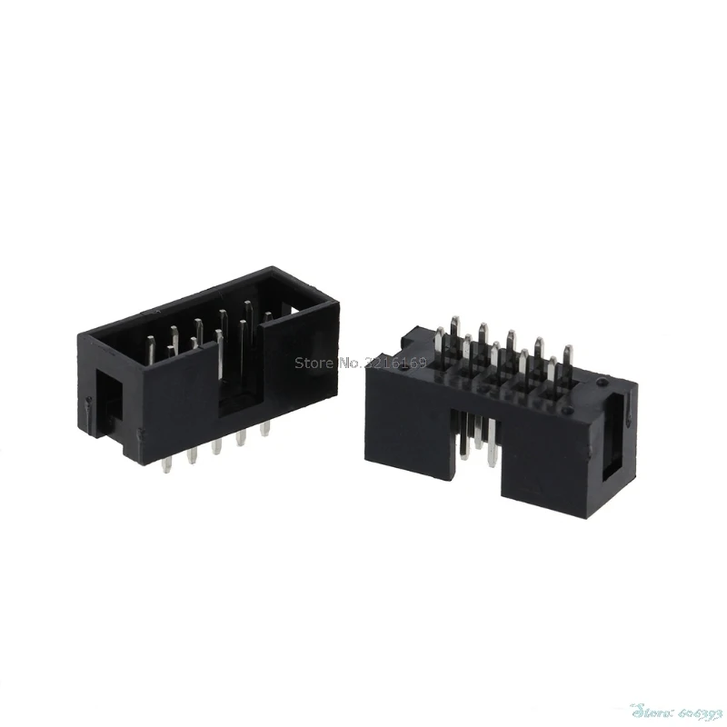Для 10 шт./компл. DC3 Pin 2x5 двухрядный 2 54 мм Шаг прямой штырь IDC Box Header коннектор