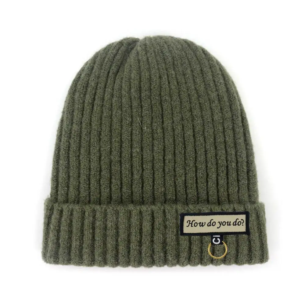 Wool Mens Womens Winter Hats Knit Solid Colour Autumn Thick and Warm Skullies Peas Soft Knitted MXM070 | Аксессуары для одежды