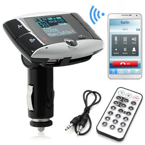 Автомобильный комплект громкой связи с ЖК дисплеем 1 5 дюйма Bluetooth MP3 плеер SD MMC USB