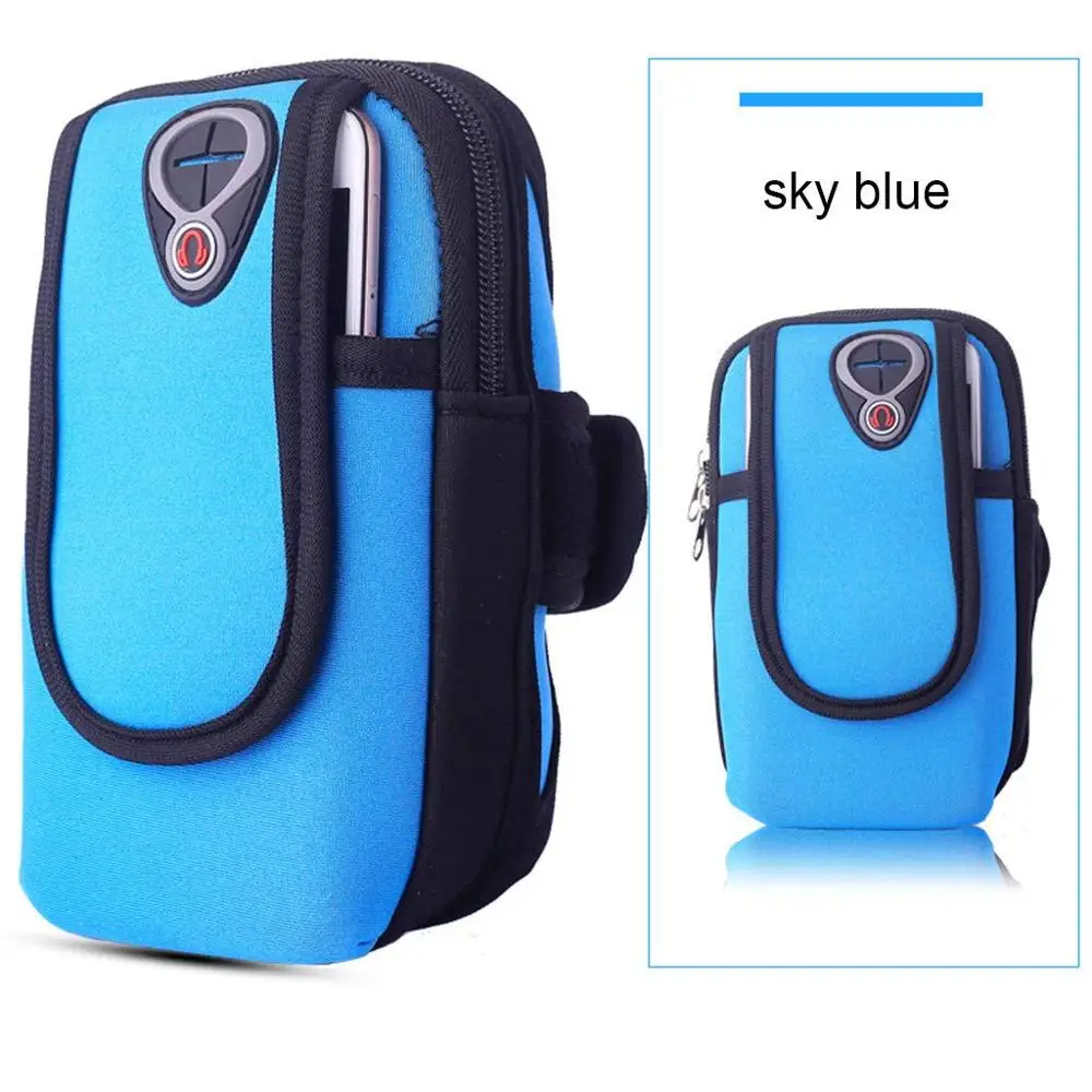 Sky Blue Нарукавная повязка для бега iPhone X XS MAX XR 8 7 Plus нарукавная повязка для улицы и занятий спортом держатель для huawei P30 P20 mate 20 10 Pro Lite для samsung - Цвет: Sky Blue