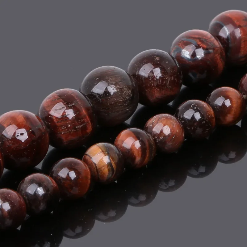 Круглые полудрагоценные бусины NiceBeads 8 мм 10 12 тигровый глаз | Украшения и