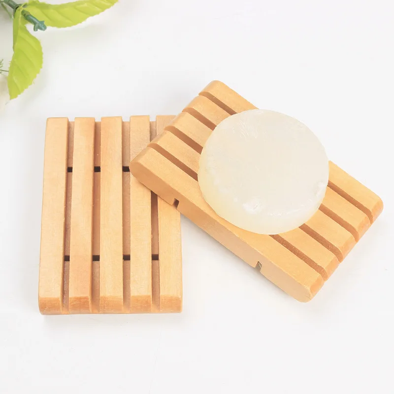100pcs Natural Wooden Soap Tray Holder Rack Plate Box Container Dish Bathroom Accessories lin3853 | Дом и сад