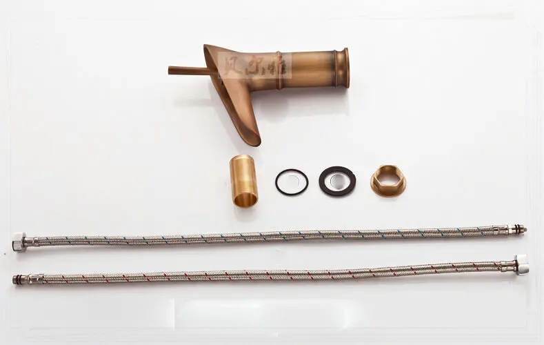 Antique Brass Centerest Bathroom Sink Faucet Waterfall Basin Mixer Tap bronze waterfall faucet | Строительство и ремонт