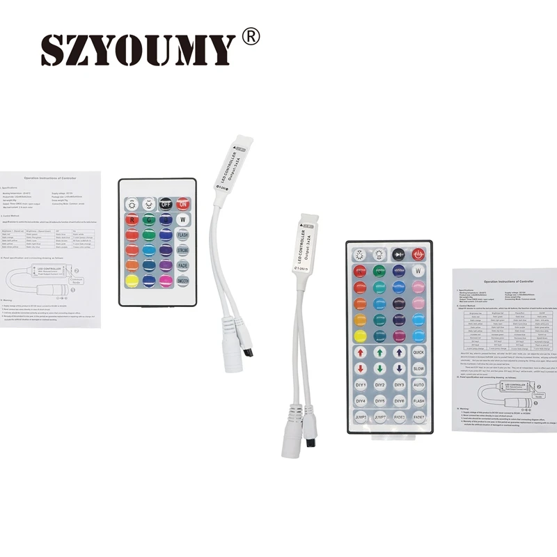 SZYOUMY 150 шт. 12 В постоянного тока 6A 44 клавиши/24 клавиши мини контроллер светодиодов