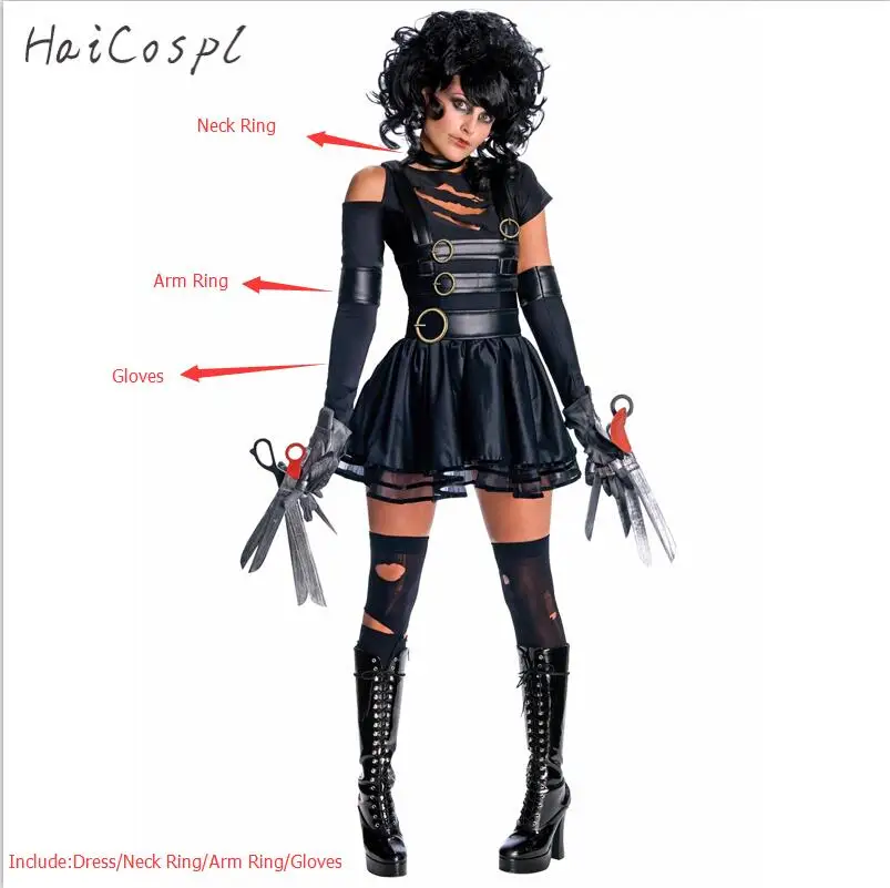 Фильм Эдвард Руки ножницы Костюмы для косплея костюм взрослых женщин на Хеллоуин