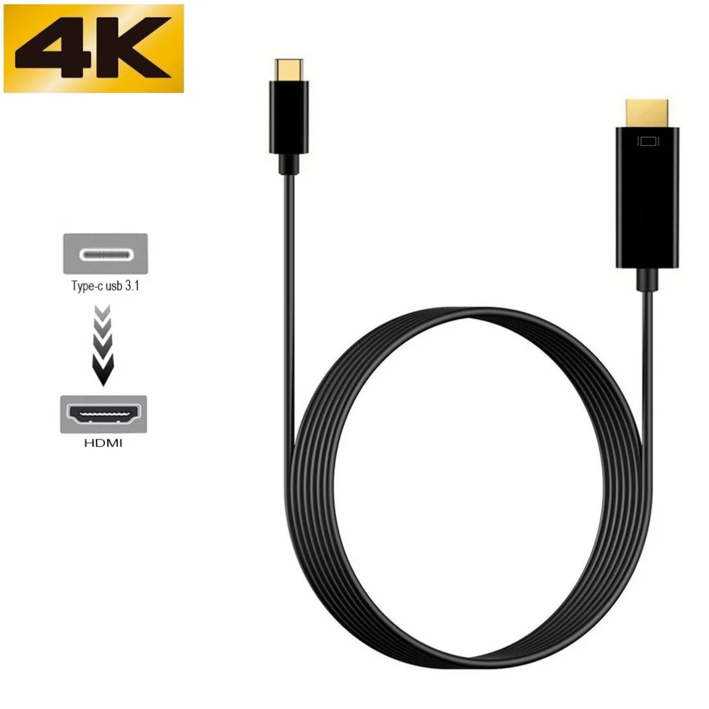 Wearpai USB C к HDMI 6 футов type 4 K кабель Thunderbolt 3 совместимый аудио усилитель адаптируется
