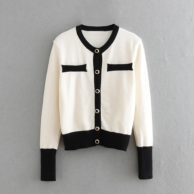 2019 women clothing long sleeve patchwork short sweater knitted Tops Female casual fashion slim cotton cardigans coat W1397 |