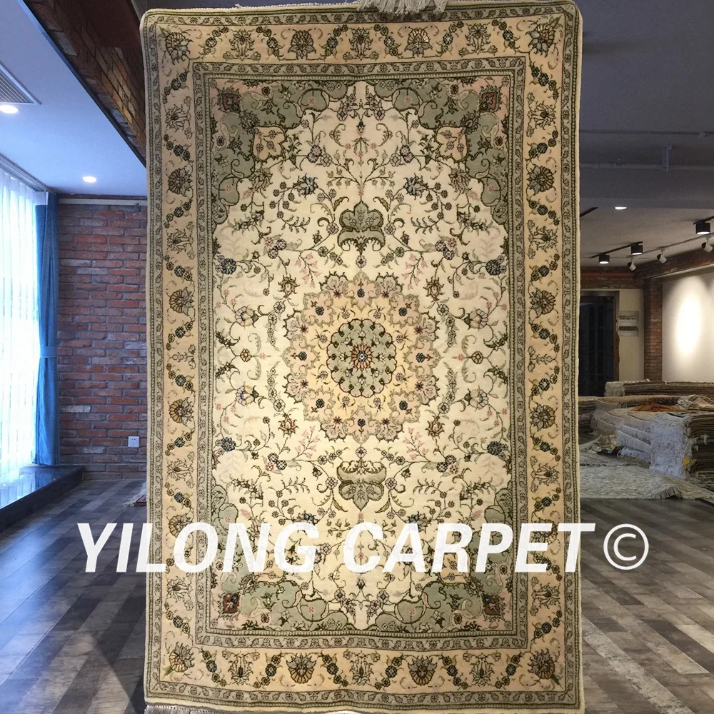 Yilong ковер 4 &quotx 6&quot ручной вязки шерсть шелк персидский Восточный домашний