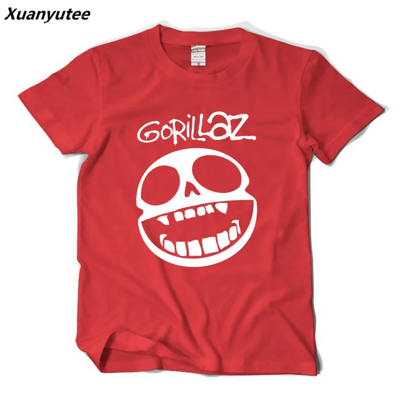 Xuanyutee Gorillaz Fans летняя модная футболка Homme с 3D принтом рок ролл Группа Lovers хлопковая