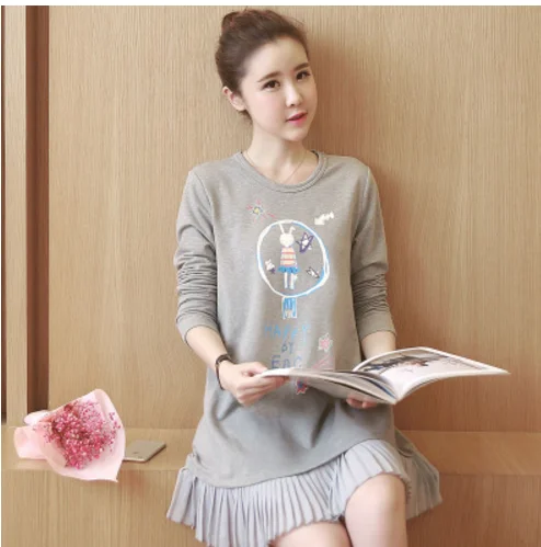 Женская одежда весна осень зима 2016 корейское свободное бархатное шифоновое