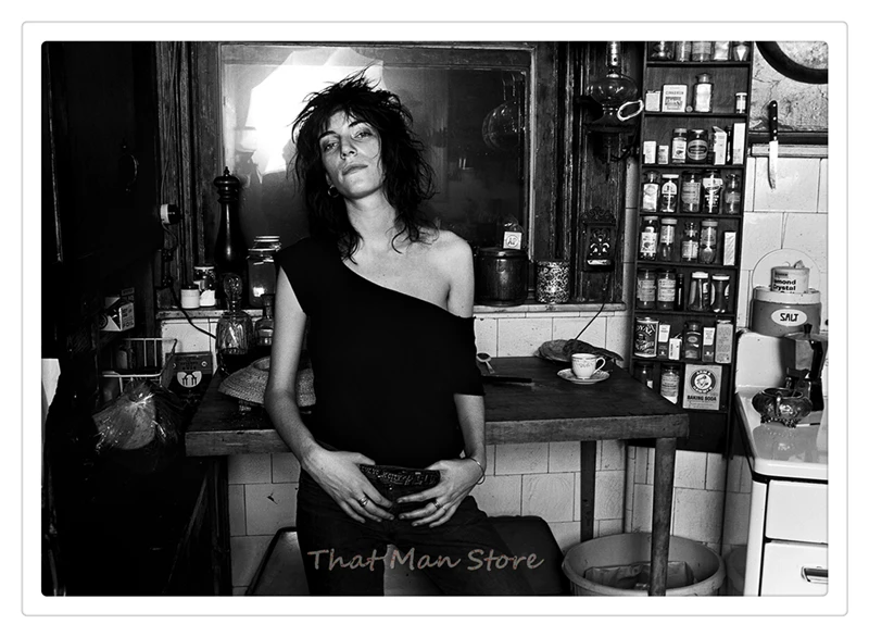 Rock poetess Patti Smith on the Woodstock/Классический Ностальгический плакат/плакат из белой