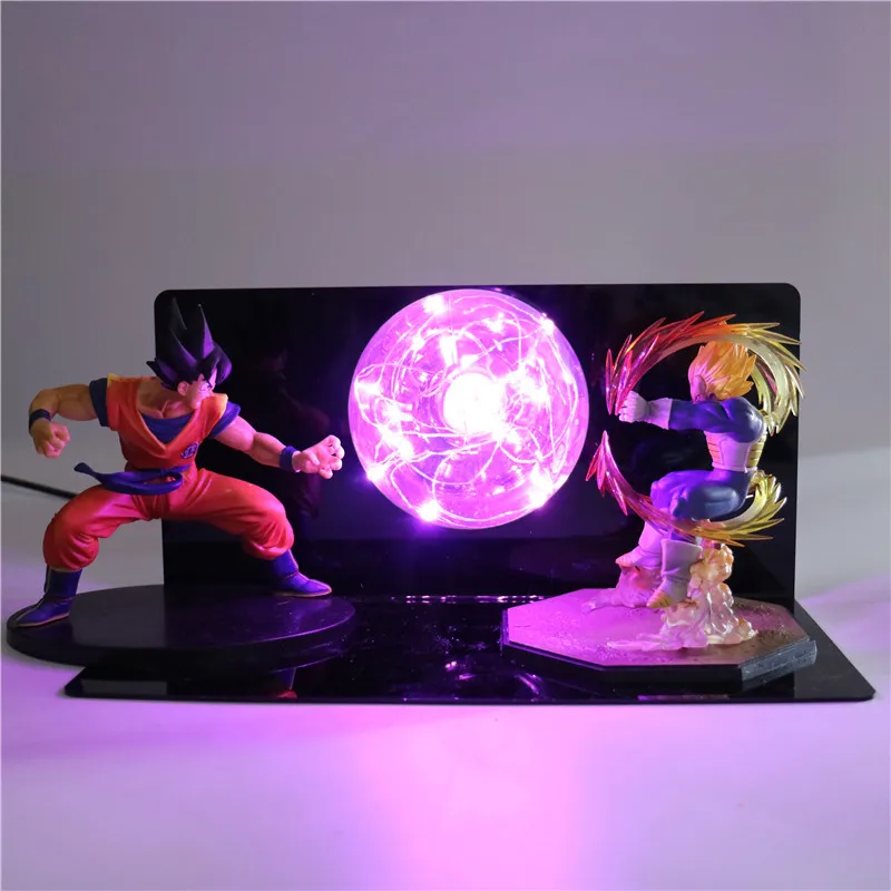 Dragon Ball Saiyan Goku фигурка для детей DIY аниме модель светодиодный ночник фигурки