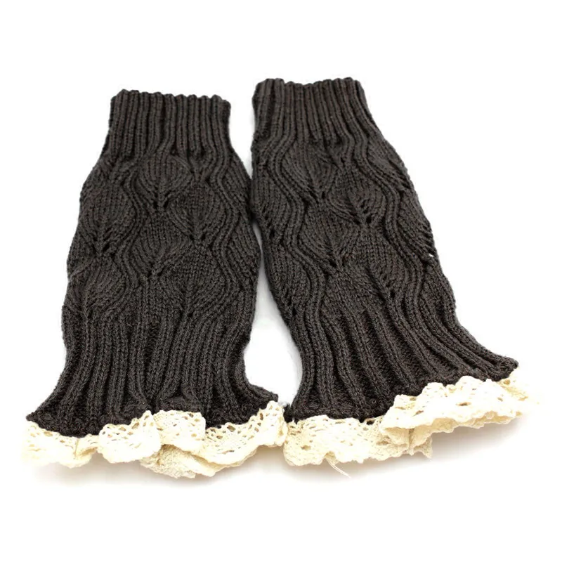 Мягкая кружевная отделка женские манжеты и для ботинок женская трикотажная
