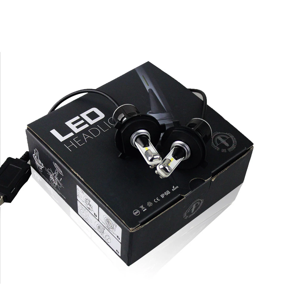 Автомобильные фары H7 LED H4 H1 H11 H3 H13 H27 880 9006 9007 24 Вт 12В 24В светодиодные d1s d2s d3s d4s 5202