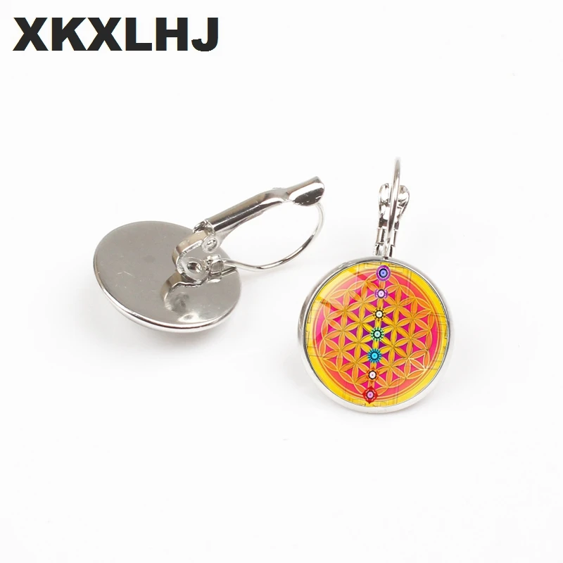 XKXLHJ новый синий цветок искусства стеклянная Мандала Божья Геометрическая ручная