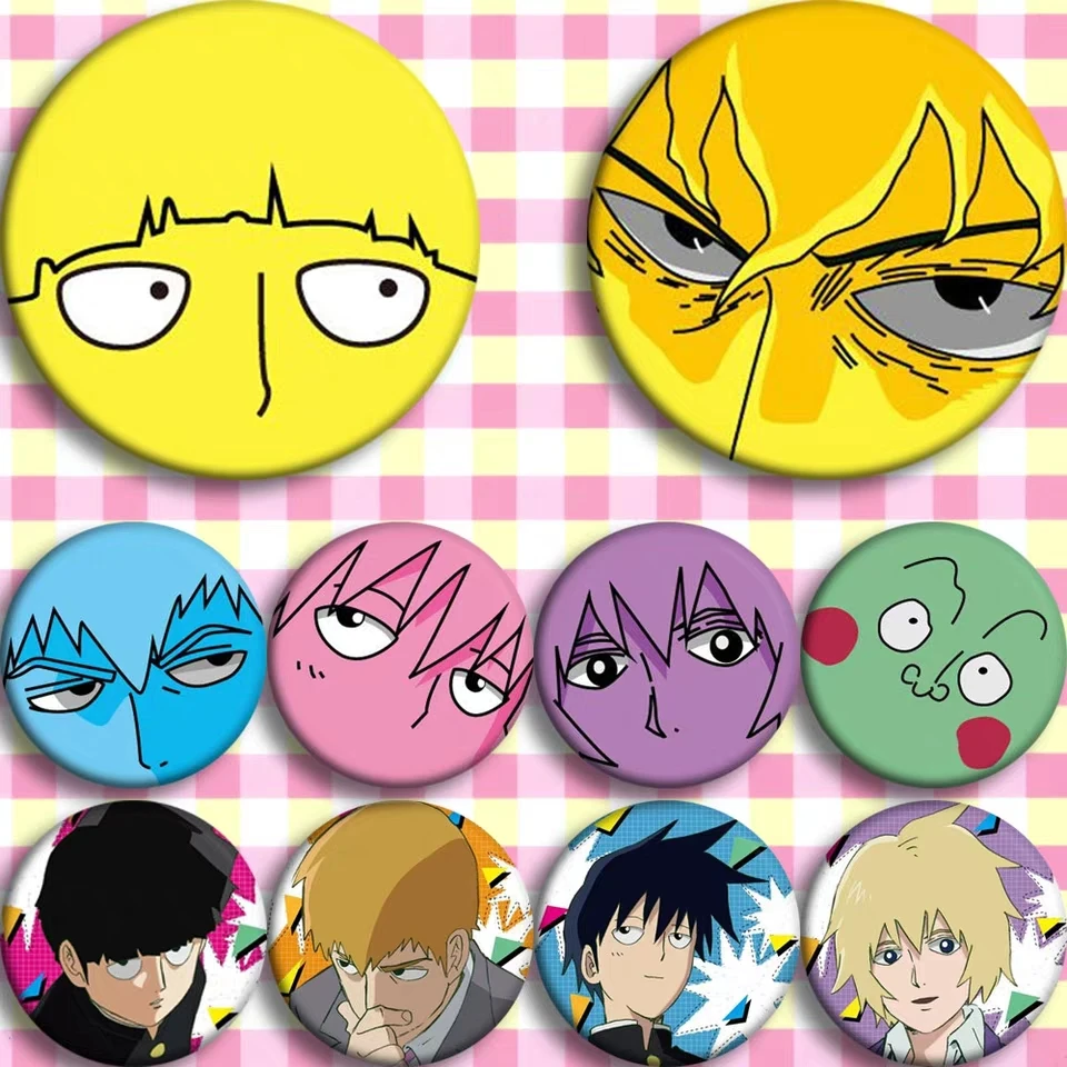 

Japan Anime mob psycho 100 MOB EKUBC Cosplay Badge Cartoon Collection Backpacks Badges Bags Button Brooch Pins gift