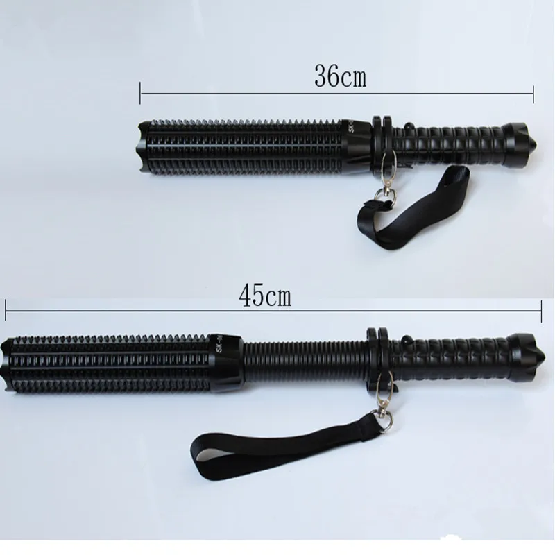 Powerful 8000LM Q5 LED Spiked Mace Baseball Bat Long Flashlight AAA 18650 battery Security Torch Lamp 3 Mode | Освещение