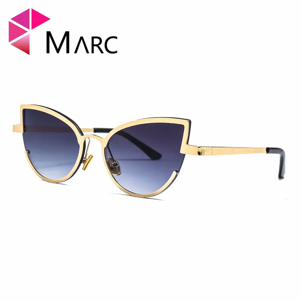 MARC 100% UV400 2018NEW мужские и женские модные градиентные очки синий коричневый
