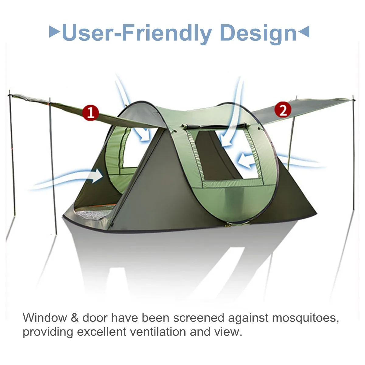5 8 person automatic camping tent easy setup tent family portable outdoor hiking beach waterproof tent sun protection shelter free global shipping
