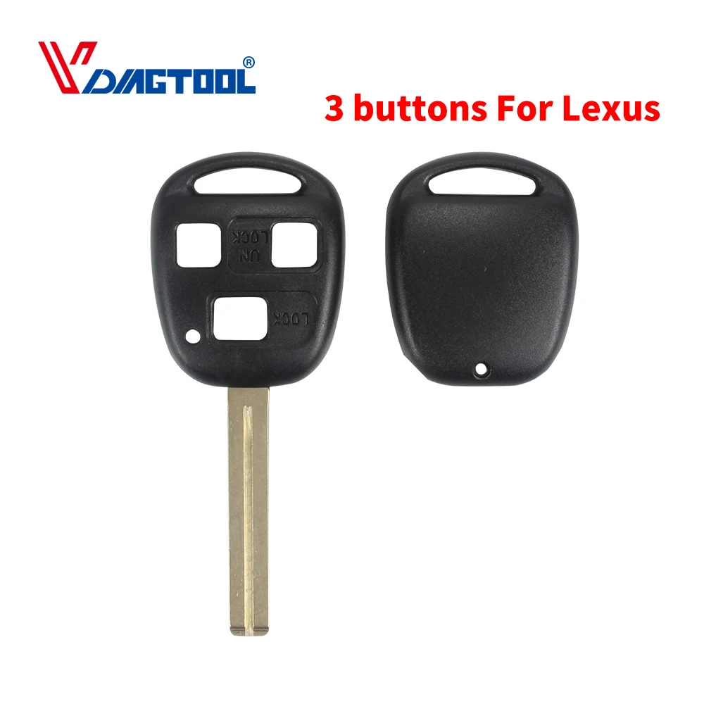 Сменный 3 кнопочный чехол VDIAGTOOL для автомобильного ключа брелка Lexus RX300 ES300 с