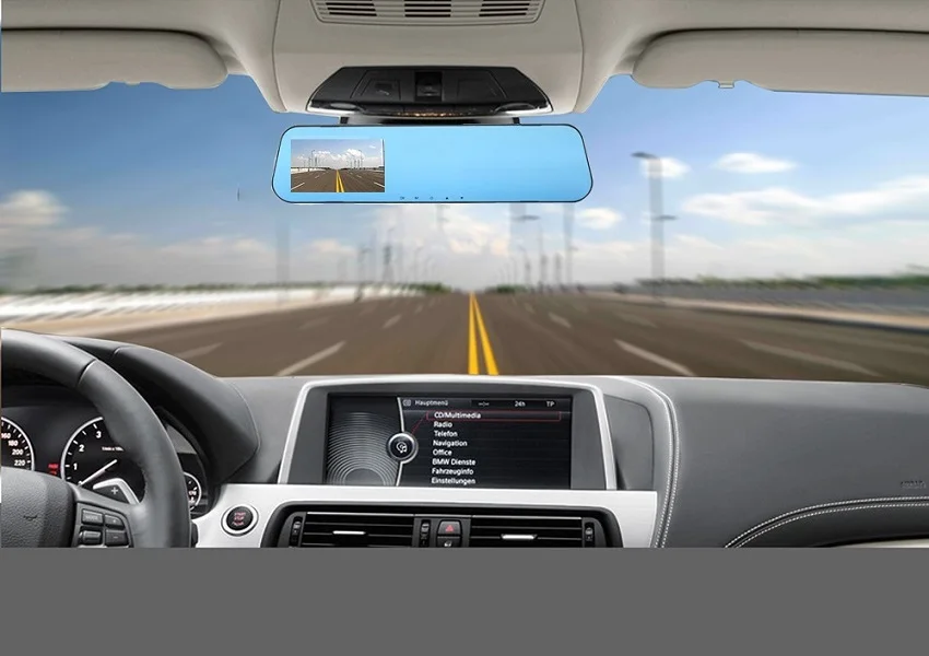 3,5 дюймов 1080 P Full HD Автомобильный видеорегистратор Dash Cam двойной объектив Автомобильная камера зеркало заднего вида Камера авто регистратор, видеорегистратор Автомобильный видеорегистратор Прямая поставка