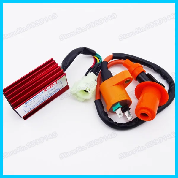 Ignition Coil &amp Racing 6 Pin CDI Box For GY6 50cc 125cc 150cc Moped Scooter Motocross Motorbike ATV Go Kart | Автомобили и
