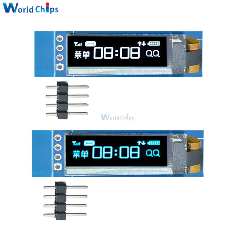 0 91 дюймов 128x32 IIC I2C серийный синий/белый OLED ЖК дисплей DIY модуль SSD1306 Драйвер IC
