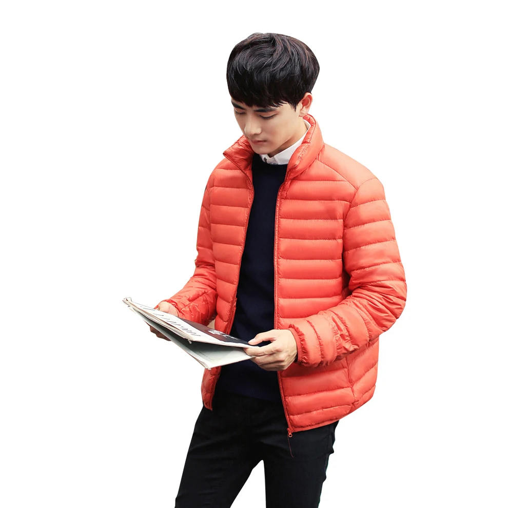 Новинка осенне зимнее Мужское пальто на утином пуху ульсветильник Кая Тонкая