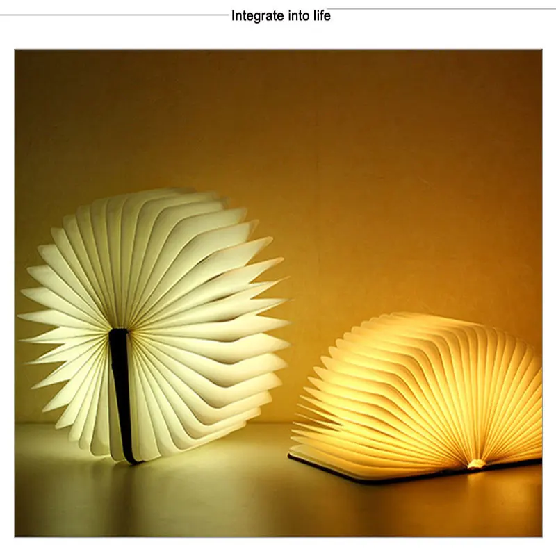 Creative Foldable LED Book Shape Desk Lamp Portable Reading light USB Rechargeable Home Decor Light Luz del libro80807 | Лампы и