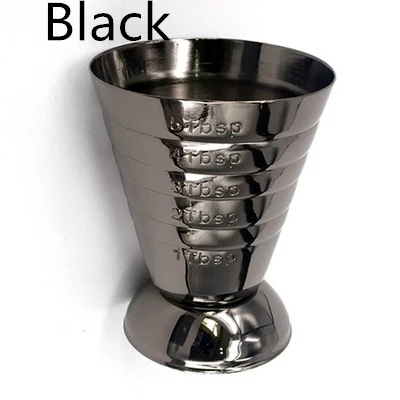 Black Японский стиль нержавеющей стали Jigger бар мера - Цвет: Black