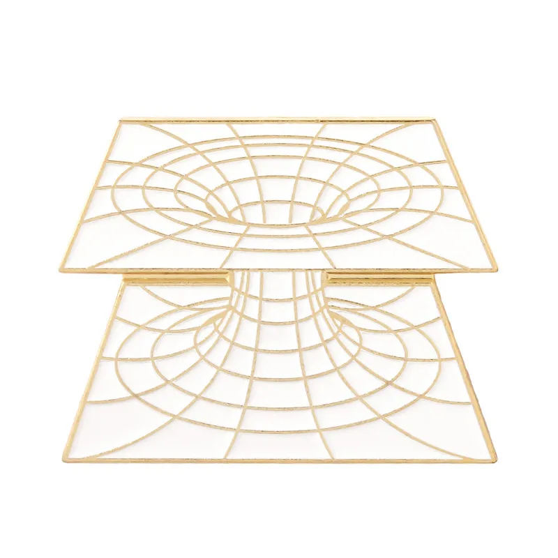 gold Геометрическая основа 3D визуальная ловушка булавка золото серебро металлическая Глянцевая булавка брошь искусство нагрудные значки рюкзак джинсовые куртки броши - Окраска металла: gold