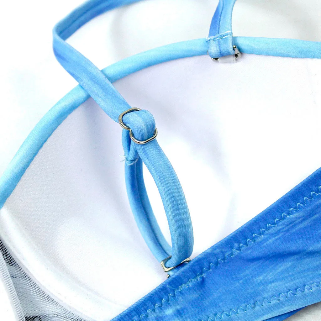 Женский купальник с градиентом из полиэстера бикини бюстгальтером 2S0118|Комплекты