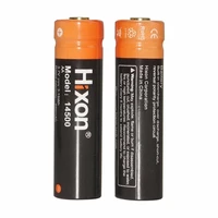 hixon 2pcs rechargeable 800mah 3 7v 14500 lithium ion battery for mini led flashlight torch
