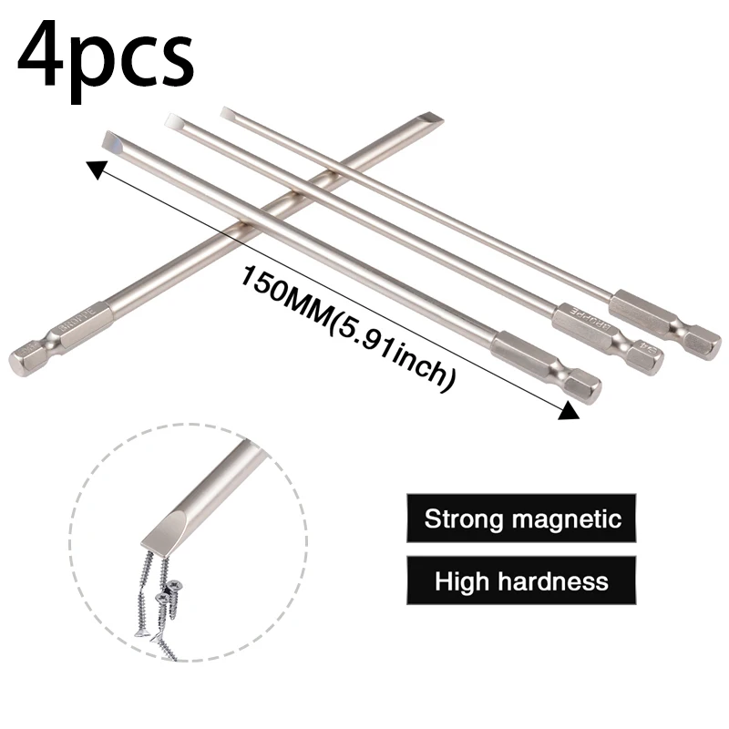 Набор насадок для отверток 150 мм наконечник с прорезью магнитные прорези 2 0