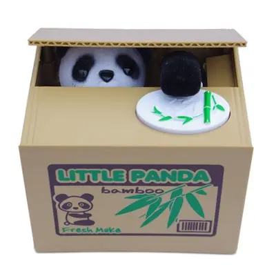 Panda Панда красть монета копилка ПВХ Копилка Автоматическая кража копилка для денег Копилка банка Hucha Tirelire для детей - Цвет: Panda