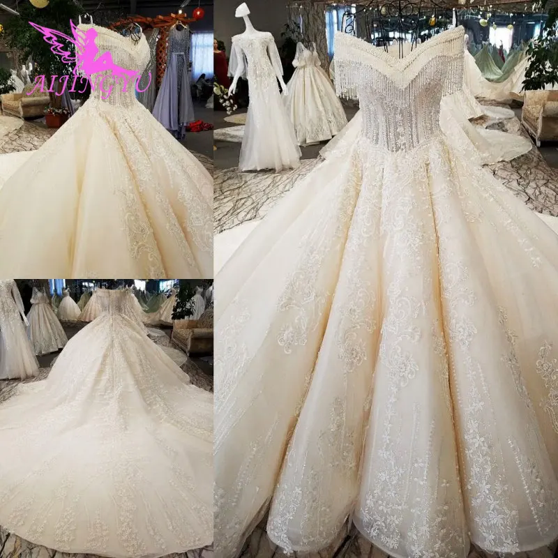 AIJINGYU Wedding Dress female Cheap Gown For Bride Sexy Bridal Robes White Lace Dresses Boho Inexpensive Wedding Gowns