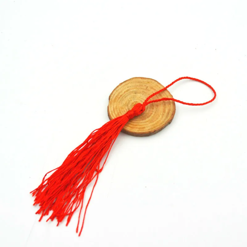 red 10 шт., сделай сам, китайские узлы, кисточки, голова, аксессуары, Длинные головки, закладки, маленькие кисточки, ярко-красная кисточка, бахрома, сумка, помпон, отделка 13 см - Цвет: red