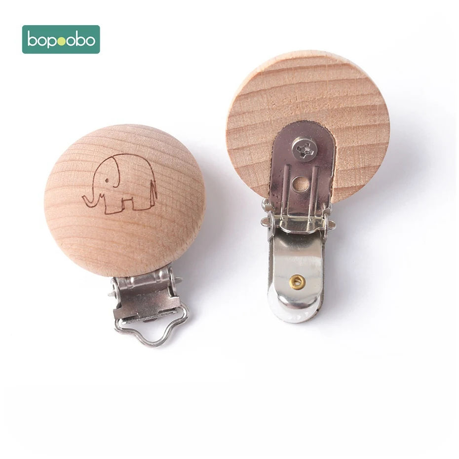 Elephant Clip Bopoobo 5 шт. металлические деревянные детские соски зажимы держатели печать соска для младенцев застежки держатели аксессуары DIY инструмент Детские Прорезыватели - Цвет: Elephant Clip
