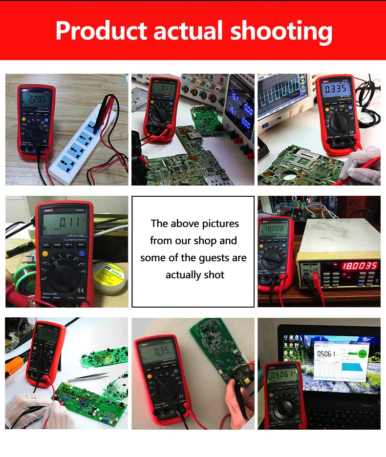 UNI-T UT61E Digital Multimeter Meter Ture RMS Auto Range AC DC Voltage Tester 22000 Counts Data Hold High Reliability
