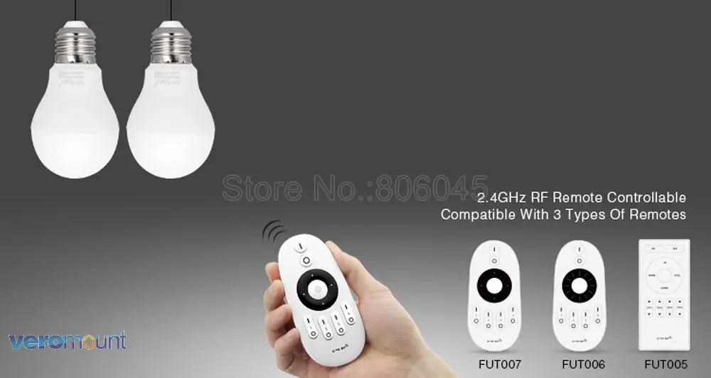 MiLight светодиодный лампочка E27 6 Вт с регулируемой цветовой температурой Smart CT Dual White FUT017 лампочка 2,4G с дистанционным управлением Android/iOs APP WiFi
