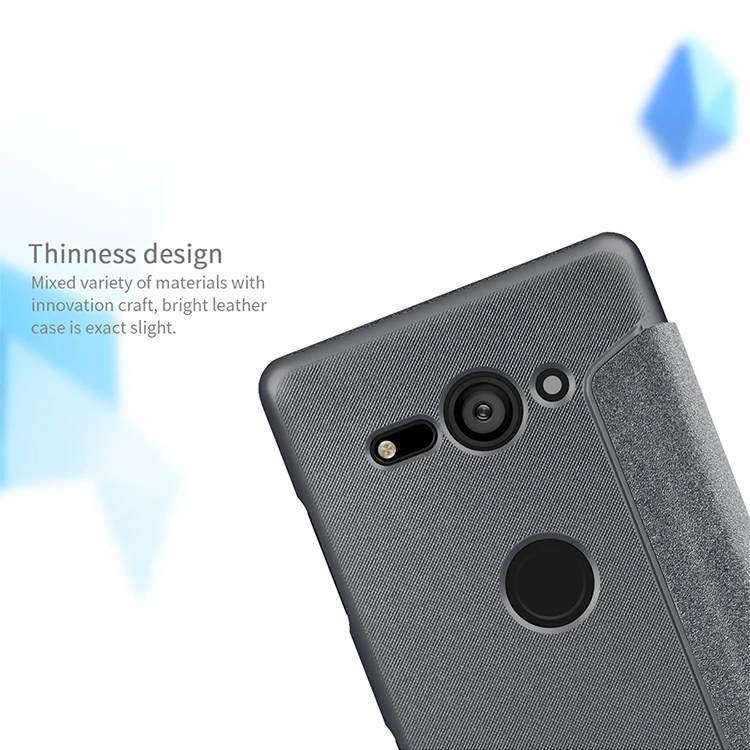 NILLKIN для sony XZ2 Компактный флип-чехол для sony XZ2 чехол-накладка блестящий чехол для телефона из искусственной кожи для sony Xperia XZ2/XZ2 Compact